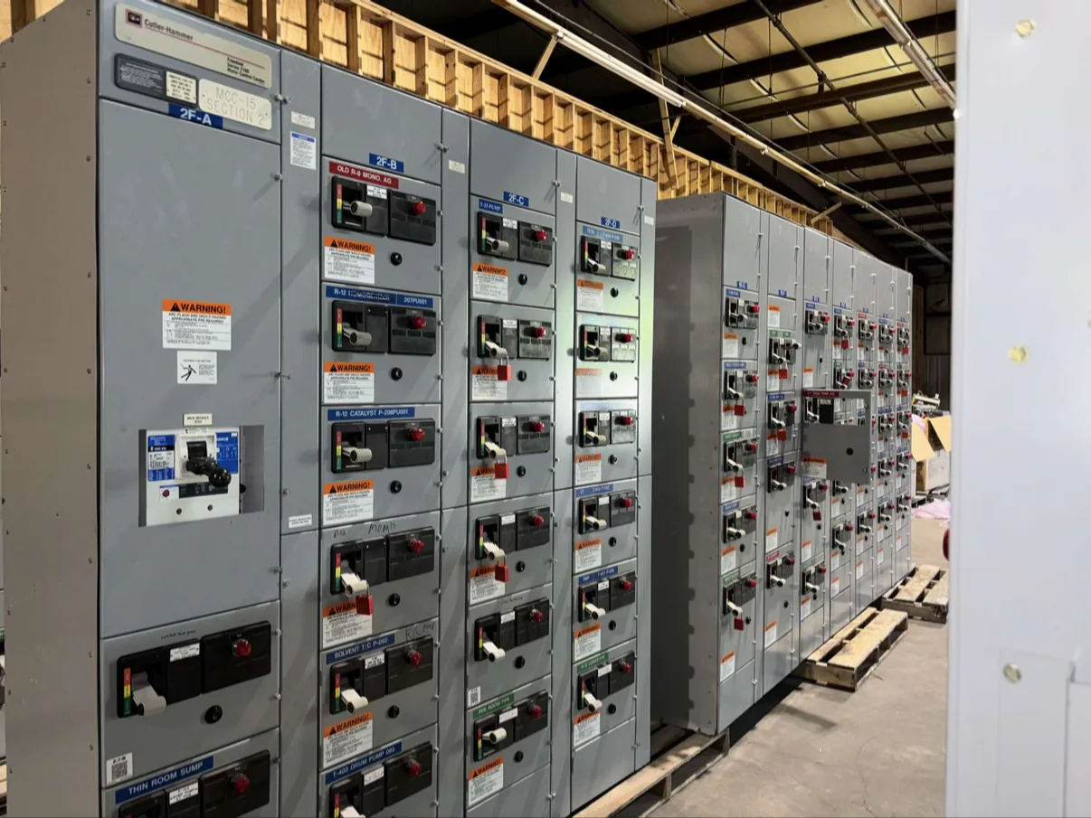 Motor control center starter buckets in a vertical section — Indio, CA
