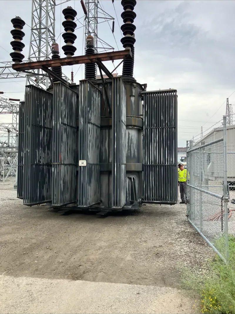 Substation transformer with high-voltage bushings — Oxnard, CA
