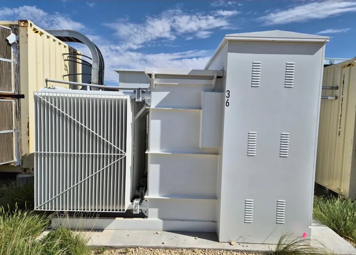 Power transformer with a full radiator bank and control enclosure — Lancaster, CA